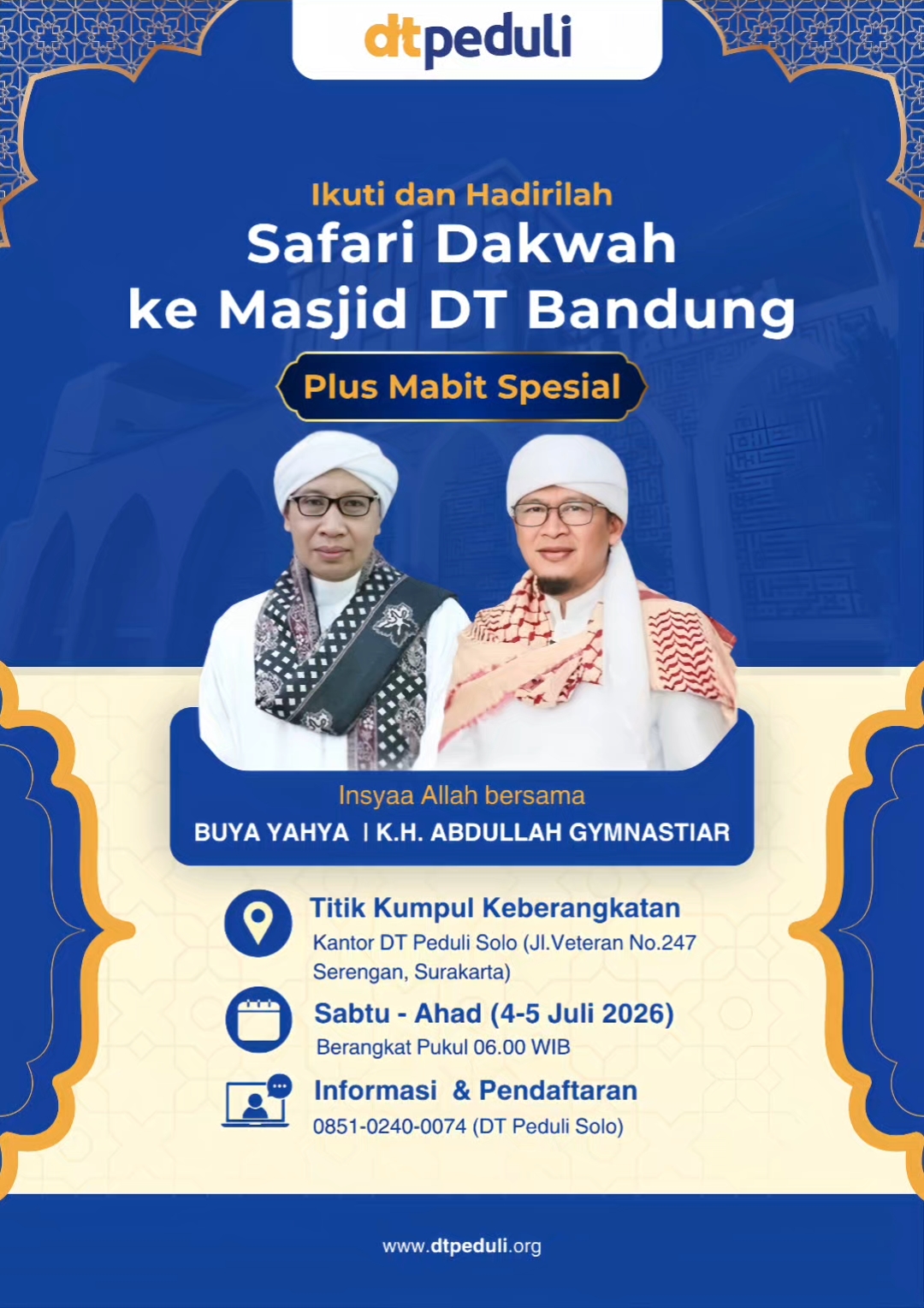 Safari Dakwah & Mabit ke Masjid DT Bandung