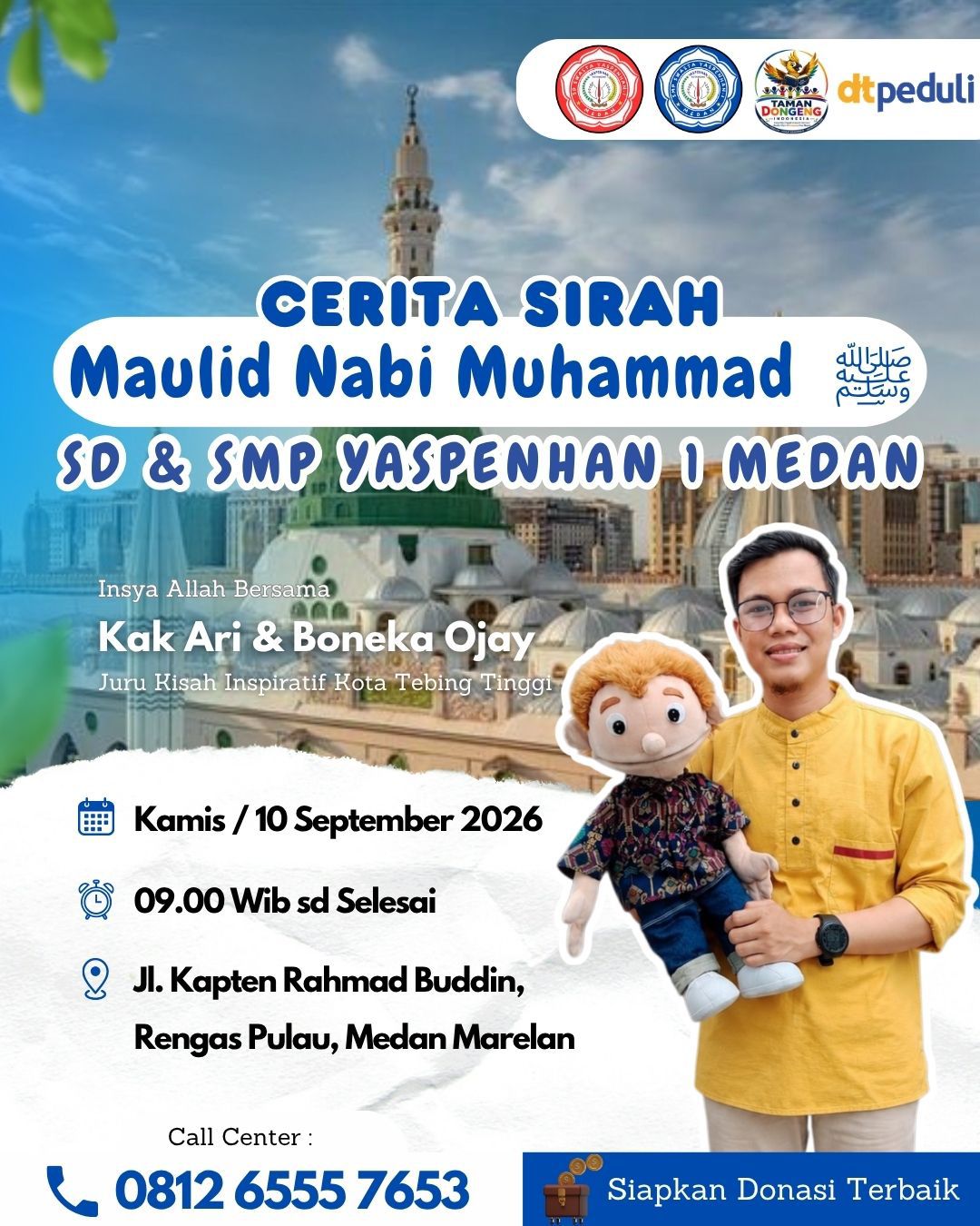 Maulid Nabi Muhammad ﷺ sekolah SD & SMP YASPENHAN 1 Medan